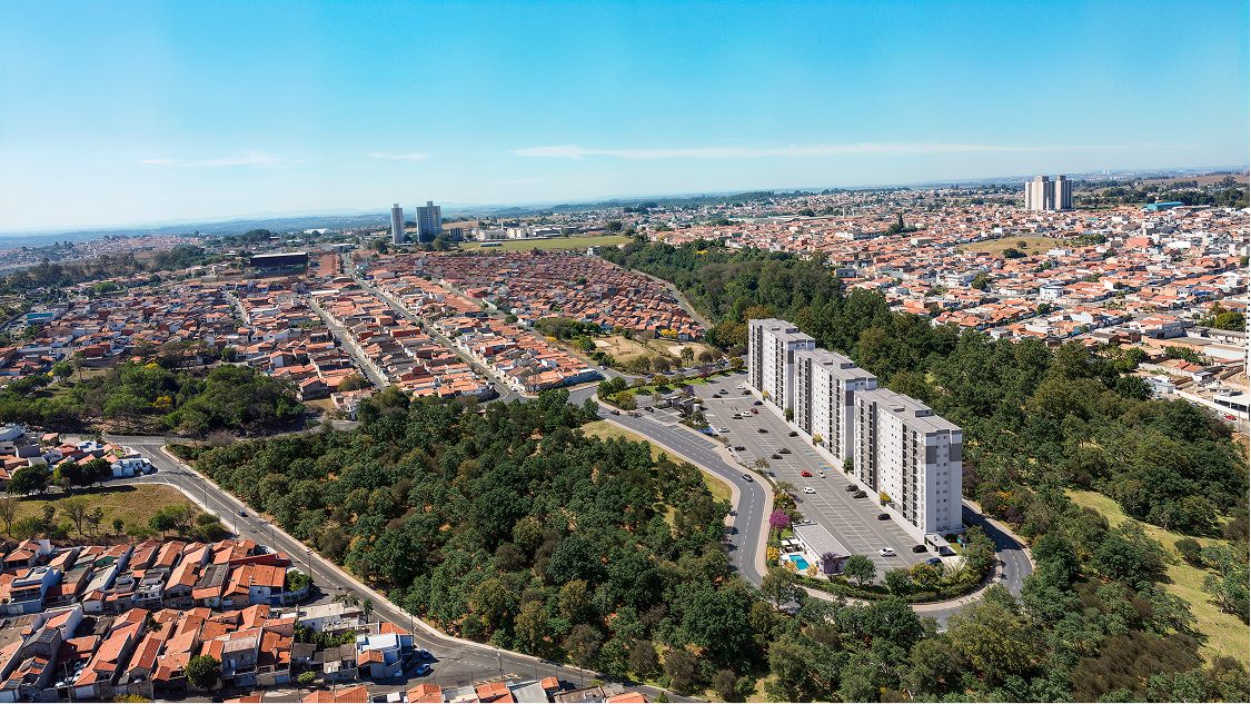 Vista aérea do condomínio Bella Vida Graminha